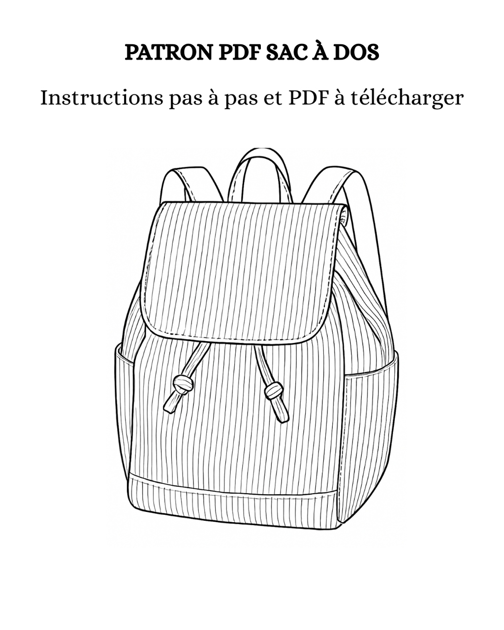 PATRON DU SAC A DOS "RIO" - DEUX TAILLES - ENGLISH & FRENCH VERSION