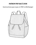 PATRON DU SAC A DOS "RIO" - DEUX TAILLES - ENGLISH & FRENCH VERSION